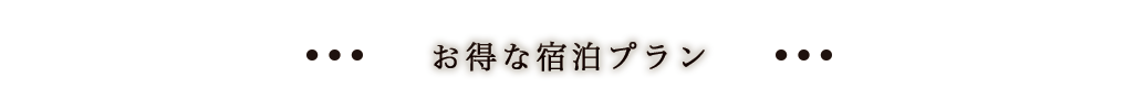 お得な宿泊プラン